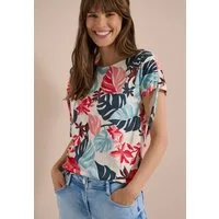 CECIL Print-Shirt Sommershirt, bedruckt, mit Modal, Rundhalsausschnitt