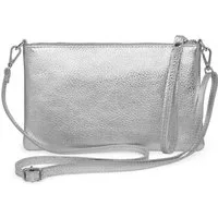 Caspar Clutch Abendtasche Kompakte Damen Leder Tasche - CLASSIC LINE - Modell No.834, leicht, elegant & unempfindlich - 100% Echtleder - Handmade in Italy
