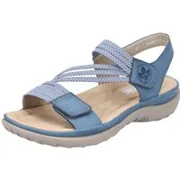 Rieker Riemchensandale Sommerschuh, Sandalette, Keilabsatz, mit Gummizügen