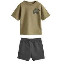 Next T-Shirt & Shorts Kurzarm-T-Shirt mit Rücken-Print und Shorts im Set (2-tlg)
