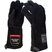 Jungfleisch Grillhandschuhe FOOD & BEST FRIENDS Premium Grillhandschuh Ofenschutzhandschuh Schwarz