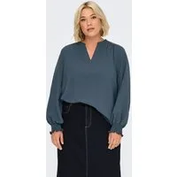 ONLY CARMAKOMA Shirtbluse CARMETTA LIFE V-NECK TOP WVN NOOS Kunstfaser, regular fit