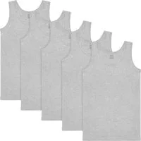 BRUBAKER Tanktop Classic Herren Unterhemd Tank Top (5er-Pack) Schlichtes Basic Achselshirt aus hochwertiger Baumwolle, Extra Lang