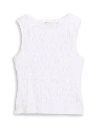 Denim Tom Tailor - Smock Top mit Stretch white - Gr. - XS