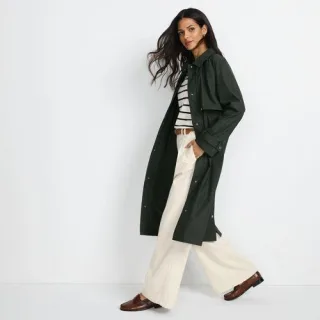 Langer Regenmantel für Damen, Damen, size: regular, Beige, Polyester/Polyurethan, by Lands' End