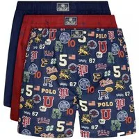 Polo Ralph Lauren Boxershorts 3-Pack Boxers Trunk Boxershorts Shorts Unterwäsche Hose stilvolles Design mit verschiedenen Prints