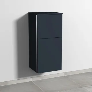 Sanipa 3way Mittelschrank mit 1 Tür und 1 Auszug, Marine-Matt, BP1291R BP1291R