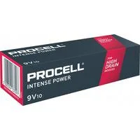 Procell Alkaline Intense Power 9V, Batterie 10 Stück, E-Block (9-Volt-Block)