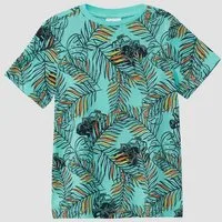 s.Oliver Kurzarmshirt T-Shirt Gemustertes T-Shirt aus Baumwolle