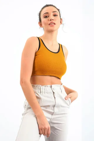 Rippenshirt ohne Ärmel