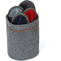 Pantoffelmann Pantoffelkorb Gästeset Filzpantoffel Herren Damen Filz Hausschuhe Pantoffel (1 Paar) Filzpantoffeln, Gästepantoffel besonders leicht