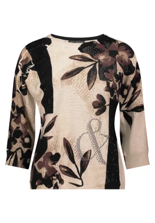 Betty Barclay - Strickpullover beige/braun - Gr. - 46