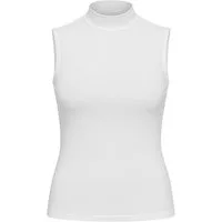 fashionshowcase Shirttop Damen - Ärmelloses Body-Kragentop mit Halbkragen aus Baumwolle