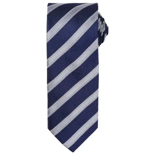 Premier - Krawatte für Herren (Marineblau/Silber)