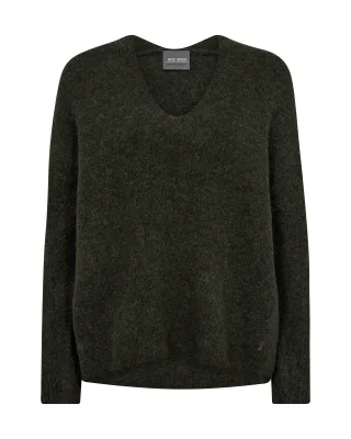 MOS MOSH - MMThora V-Neck Knit grape leaf - Gr. - XS