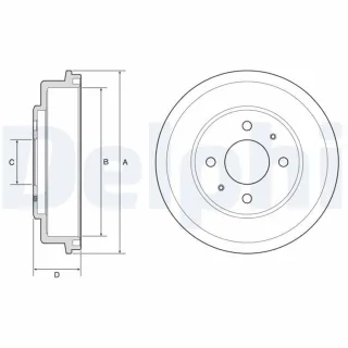 Delphi BREMSTROMMEL Hyundai Accent LC 1,5 BF582