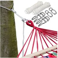 AMANKA Wandhalter 6m lange Hängematten Befestigung - Flexibles Baum, 160kg Befestigungsset Hakenset