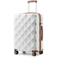 British Traveller Koffer ABS+PC Trolley mit TSA-Schloss, Ideal als Reisekoffer, Rollkoffer