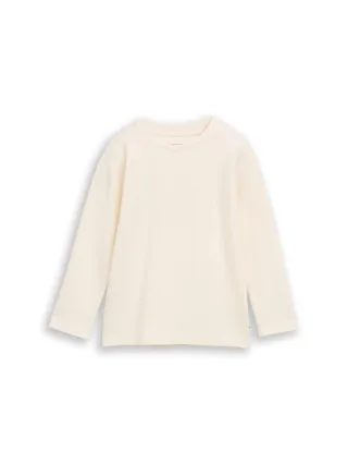 tom tailor kids - Langarmshirt mit Rundhalsschnitt Wool White - Gr. - 122