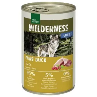 REAL NATURE WILDERNESS Nassfutter Hund, Adult, Pure Duck 12x400 g