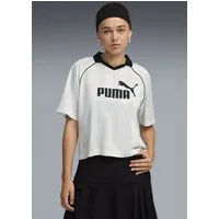 PUMA T-Shirt ESS JERSEY lockere Passform, Kurzarm, atmungsaktiv, mit V-Ausschnitt