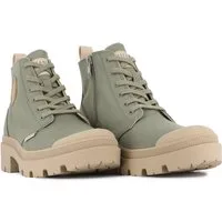 Palladium PALLABASE TWILL Schnürstiefelette Schnürstiefel, Schnürboots aus Canvas mit Reißverschluss