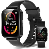 XINJI C1 Smartwatch Bluetooth Touchpanel Puls-/O²-Messung App, Black Fitnessuhr (4,29 cm cm/1,69 Zoll, Proprietär Betriebssystem), 1,69'' TFT Touchdisplay, 5ATM, Herzfrequenz & SpO₂