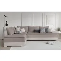 Home affaire Ecksofa Night & Day L-Form, B: 324 cm, Dauer-Schlaffunktion und Armlehne, Bettfunktion & Bettkasten, Boxspringbett 180x200 cm
