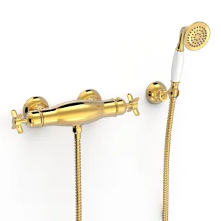 Tres Brausethermostat Aufputz Anti Kalk Messing Handbrause: Ø 78 mm , 24216409OR 24216409OR