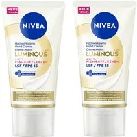 Nivea Handbalsam LUMINOUS630® Anti-Pigmentflecken 2 x Hand Creme Set, 2-tlg., gegen Pigmentflecken