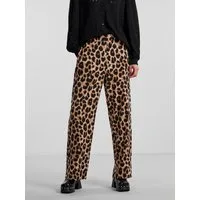 pieces Schlupfhose PCGURLA HW PANTS WVN NOOS BC mit Leo Muster