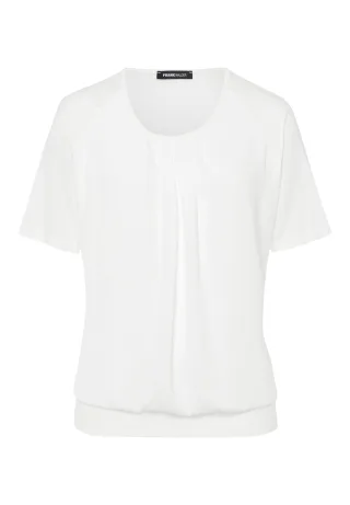 FRANK WALDER - Blusenshirt NOS im Materialmix ecru - Gr. - 44