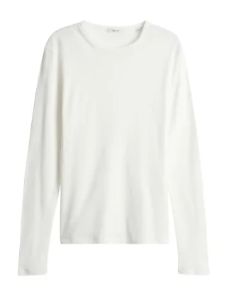 Opus - Basic Langarmshirt - Sherrie weiß - Gr. - 38