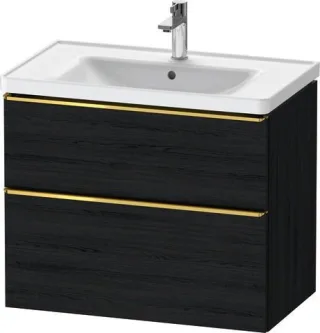 Duravit D-Neo Waschtischunterbau wandhängend Eiche Schwarz Matt 784x452x625 mm - DE4355034160000 DE4355034160000