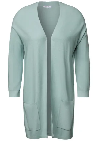 CECIL - Offener Feinstrick Cardigan grün - Gr. - L