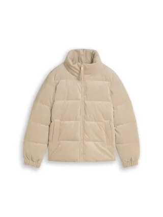 Denim Tom Tailor - Cord Jacke aus wasserabweisendem Material Cashew Beige - Gr. - XL