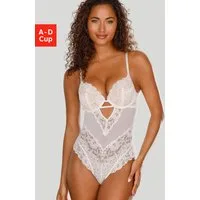 JETTE Body aus floraler Spitze mit Push-up-Effekt, sexy Dessous, Reizwäsche