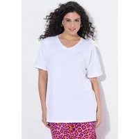 Ulla Popken T-Shirt T-Shirt Rückenmotiv Oversized Rundhals Halbarm