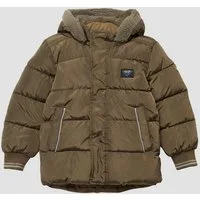 s.Oliver Winterjacke Outdoor-Jacke Stepp-Jacke mit Fleece-Futter und Kapuze