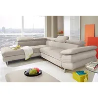 COTTA Ecksofa Solution L-Form, mit Arm- & Kopfteilverstellung, wahlweise mit Bettfunktion