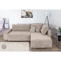 COLLECTION AB Ecksofa Poppy L-Form, B: 227 cm, Bettfunktion, Bettkasten & 1 Zierkissen