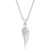 Elli Collierkettchen Flügel Anhänger 925 Silber, mit Kristallen von Swarovski®