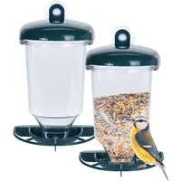 Spetebo Vogelhaus Fenster Futterhäuschen für Vögel 2er Set, mit einem starken Saugnapf