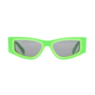 Off White - "Andy" geometrisches Design-Sonnenbrille (Grün)