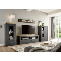 OTTO home Wohnwand Westminster S, (Set, 4-St., Vitrine, Lowboard, Kommode, Wandregal), im romantischen Landhausstil