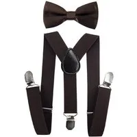 axy Hosenträger Kinder Jungen Hosenträger mit Fliege Set (2-St., 2er Set) für Kinder 1-6 Jahre alt, verstellbar und elastisch