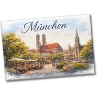 speecheese Magnet München Skyline Frauenkirche München Souvenir Souvenir Magnet