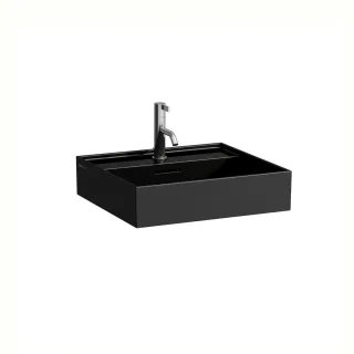 LAUFEN Waschtisch Kartell · LAUFEN 500x460, Standardablauf, schwarz glänzend, 8.1033.2.020.109.1 H8103320201091