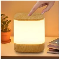 Nettlife LED Nachttischlampe 2ER Touch Dimmbar Akku 1800/3600mAH USB Aufladbar Kabellos, Dimmbar, LED fest integriert, mit 3 Farbtemperaturen&Timing Funktion Nachtlicht
