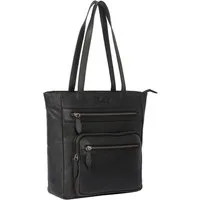 Benthill Shopper Damen Echt Leder Handtasche Tasche Schultertasche Vintage Umhängetasch, Reißverschlussfach